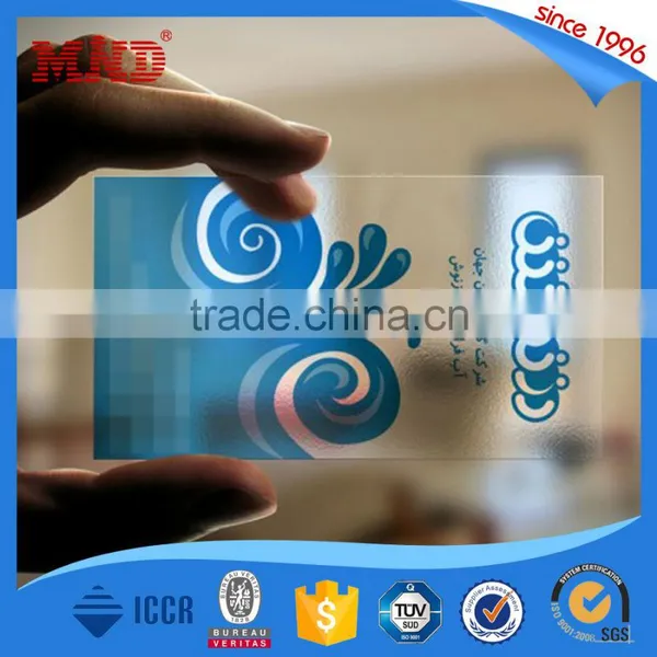MDP417 Custom Transparent Plastic Business Card photo-3