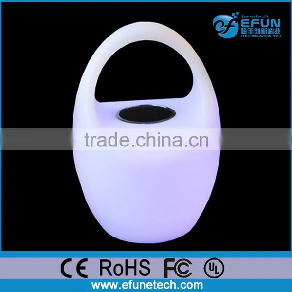 Portable Battery Operated Rgb Color Changing Outdoor Bluetooth Speaker With Led Light photo-3