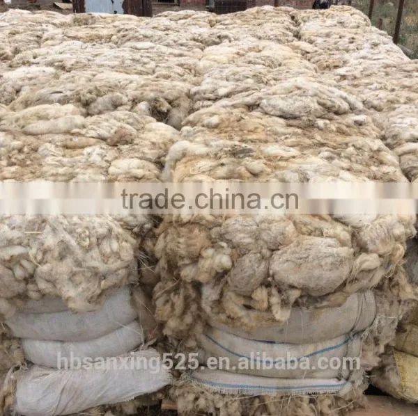 100% Greasy Russian Sheep Wool, 28-38mic, 80-95mm, Natural White Color photo-3