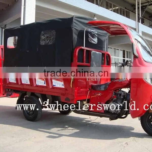 Chinese Three Wheel Adult Gasoline Moped Cabin Cargo Tricycles photo-4