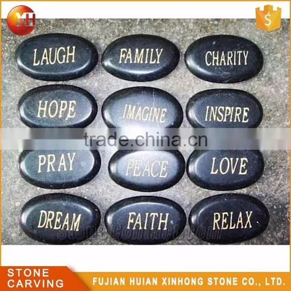 Wholesale Souvenir Carve Word Decoration Granite Cobble photo-3