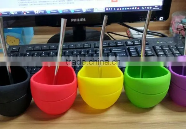 Silicone Yerba Mate Cup,Silicone Yerba Mate Gourd With Bombilla