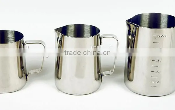Stainless Steel Milk Cup Milk Frothing Pitcher 12oz Stainless Steel Milk Pot photo-3