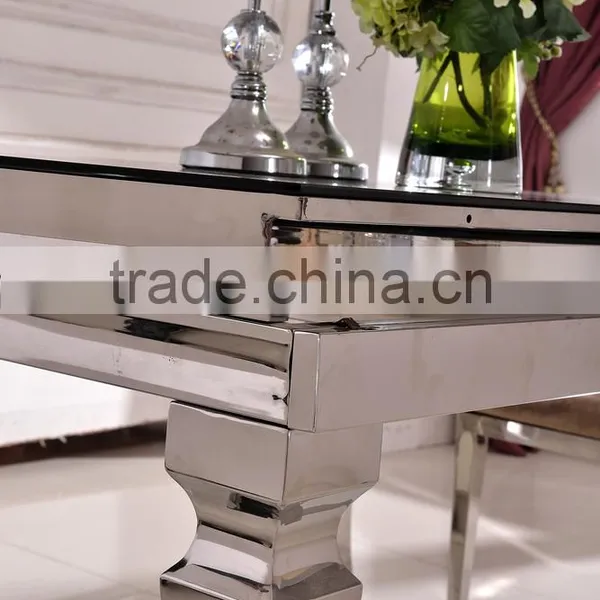 TH389 Fashionable High Quality Round Tempered Glass Dining Table photo-3