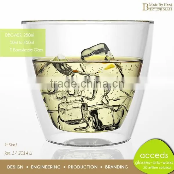Wholesale Unique Shaped Elegant Borosilicate Drinking Glass Cup photo-3