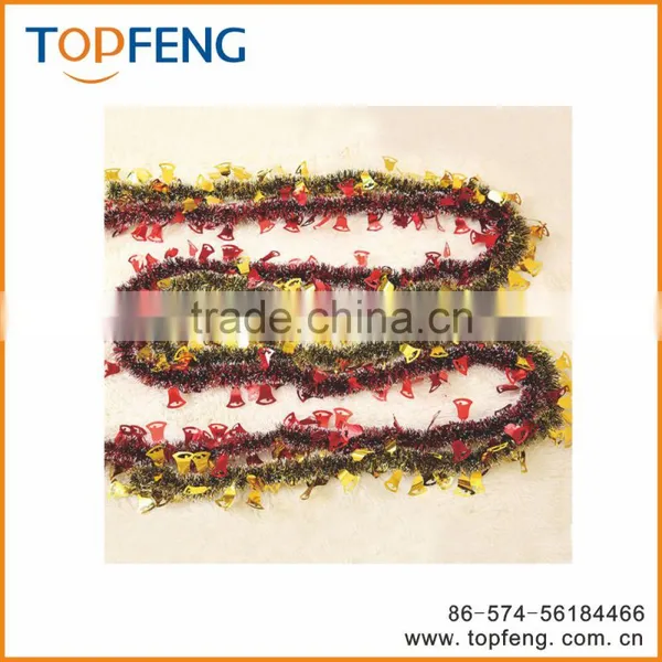Christmas Wired Tinsel Garland/christmas Tinsel With Bell/ornament Christmas photo-2