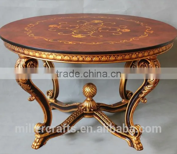 Reproduction Rococo Furniture Round Drawing Table photo-2