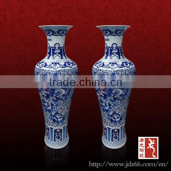 Modern Chinese Large Ceramic Floor Vase for Home Decoration photo-2