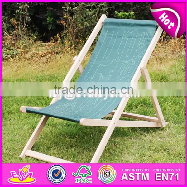 2017 New design folding wooden beach chairs for sale W08G218