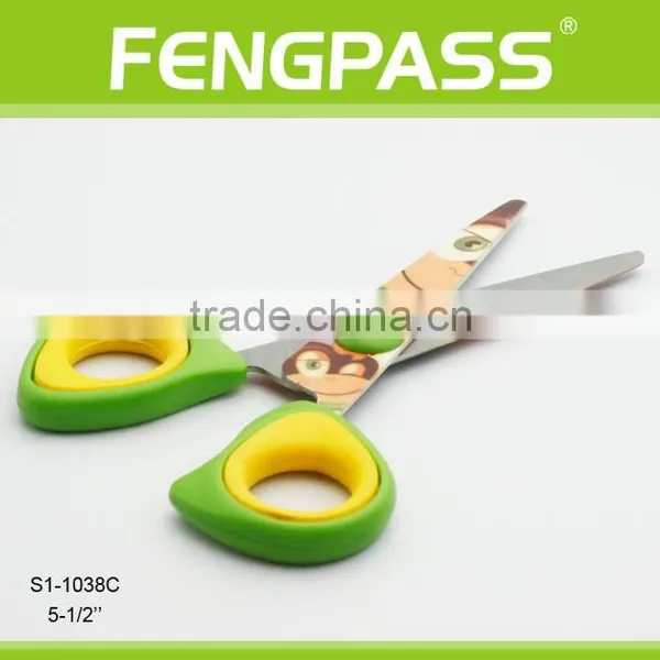 S1-1038C 5.5" 2Cr13 Stainless Steel Blade With PP+TPR Plastic Handle Mini Scissors photo-3