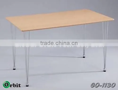 Metal Leg Glass Table Modern Dining Room Set photo-5