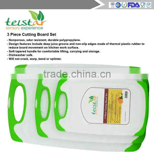 Hot Selling Antimicrobial Non Slip Flexible pp Chopping Board Cutting Board Set photo-4