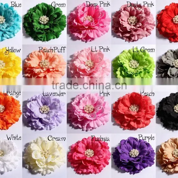 Fabric Flower Clip Fabric Flower Brooch for Kids Hair Accessories photo-6