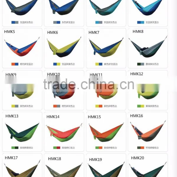 Factory Wholesale Lightweight Folding Nylon Outdoor Camping Hammock,portable Parachute Hammock