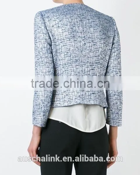 Nice Design Outdoor Ladies Elegant Tweed Jacket Low Price photo-2