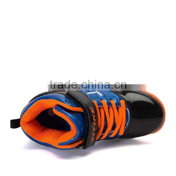 China Brand Sport Cheap Basketball Shoes Sneakers Sample for Children, High Top Kids Basket Ball Shoe for Girls Boys Best photo-4