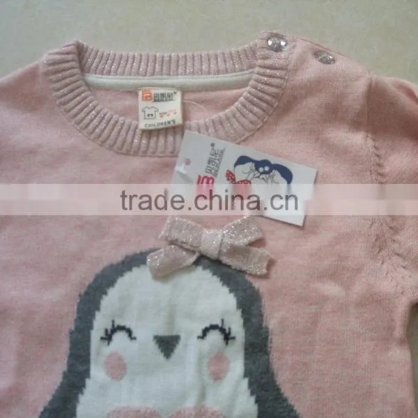 2017 Girls Long Sleeved Knit Sweater Children Sweater Kids Sweaters(BS1149) photo-2