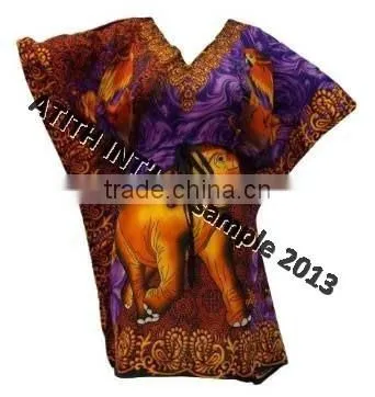 100% Viscose Print Medium VNeck Kaftan photo-5