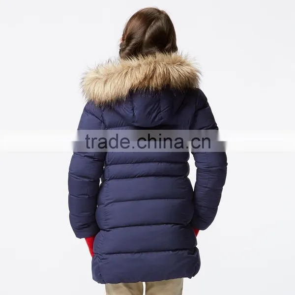 Girls Fake Fur Hood Warm Padded Coat photo-3