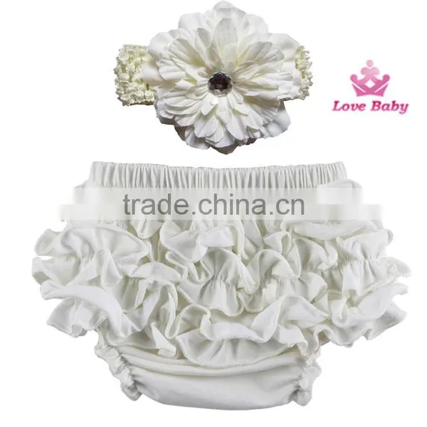 New Summer Infant Baby Girl Boy Ruffle Unisex Pants Skirt+Headband Bloomers Nappy Cover Baby Shorts LBS5052601 photo-6