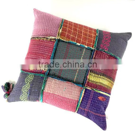 Kantha Cushion, Kantha Quilt Pillow, Kantha Pillow Case, Ooak