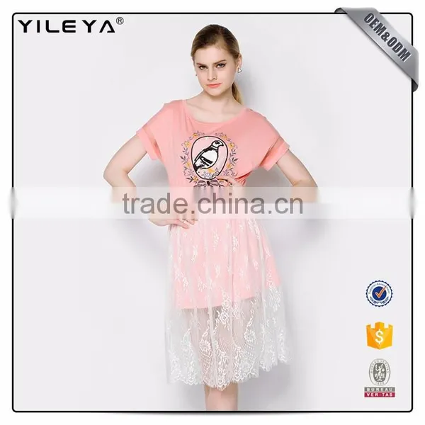 Elastic Waist Floral-Printing Sexy Knee Length Dresses photo-3