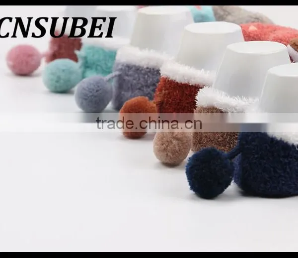 South Korea Autumn and Winter Coral Velvet Cartoon Children Socks,baby Floor Socks,Feather Yarn Doll Shoe Socks photo-3