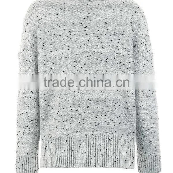 OEM Clothing Manufacturing Knitted Wool Dot Pattern Womens Sweaters With Low Price photo-6