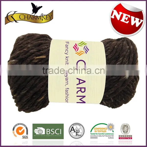 Charmkey Multicolor Dot Blended Yarn Acrylic Knitting Yarn Melange Roving Yarn for Sweaters photo-3
