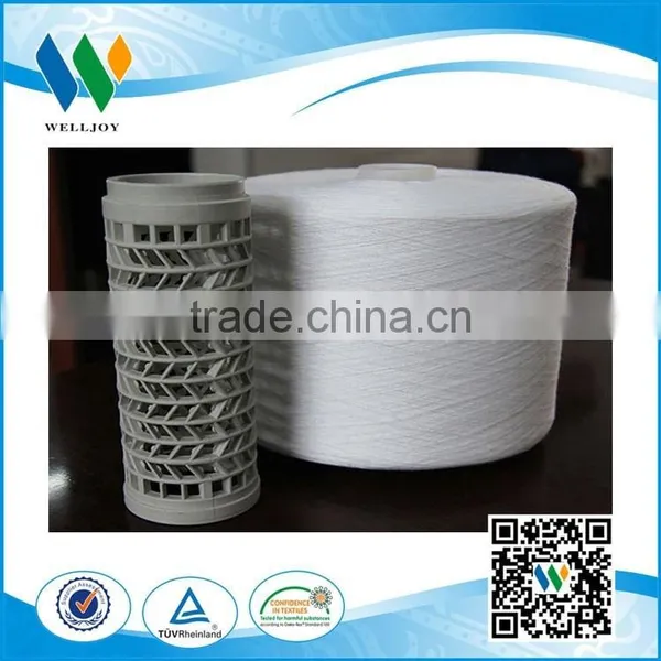 100% Spun Polyester Sewing Thread 20/2 Raw Whiten on Plastic Dye Tube photo-3