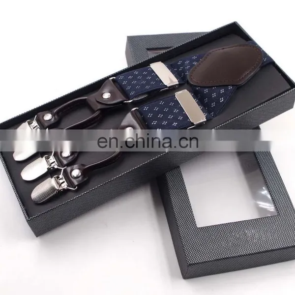 Wholesale Adult 6 Clips Men's Jacquard Suspenders More Colors Available photo-5