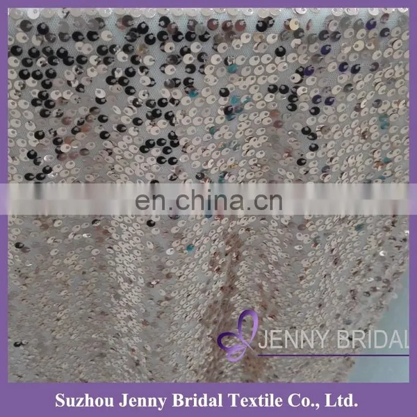 SQN#18 Jenny Bridal Modern Champagne Sequin Table Runner photo-4