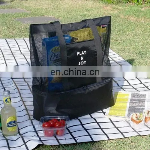Latest New Design Bag Portable Double Layer Mesh Picnic Shoulder Storage Bag Fashion Bag photo-2