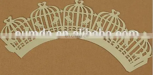Paper Cupcake Wrappers Laser Cut Cake Decorative Wrappers photo-6