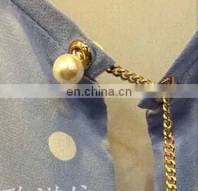 2016 Hot Fashion Metal Garment Accesories Pearl on Collar Horseshoe Pearl on Clothing photo-2