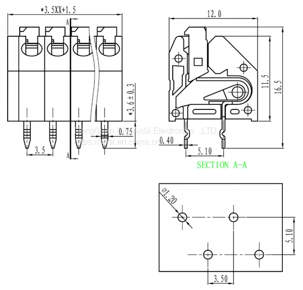 Replace DINKLE 0136-20 Push Button Terminal Block 3.5mm Pitch Ballast Terminal Block photo-4