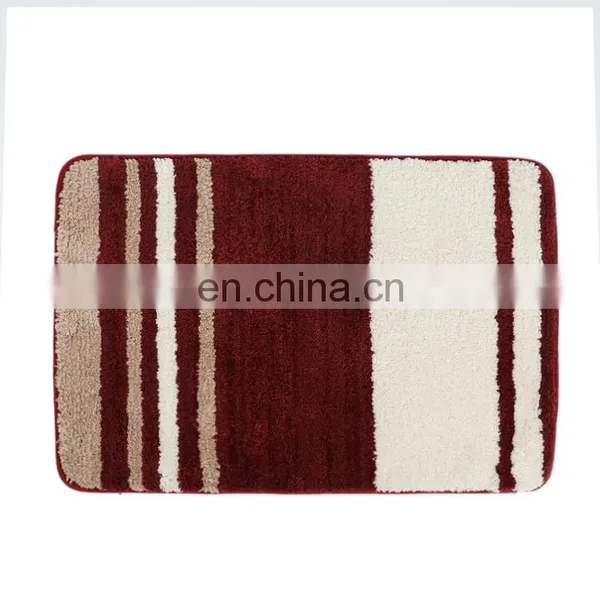 New Design Stripe Home Use Absorb Water Anti Slip Microfiber Bathroom Floor Mats photo-3