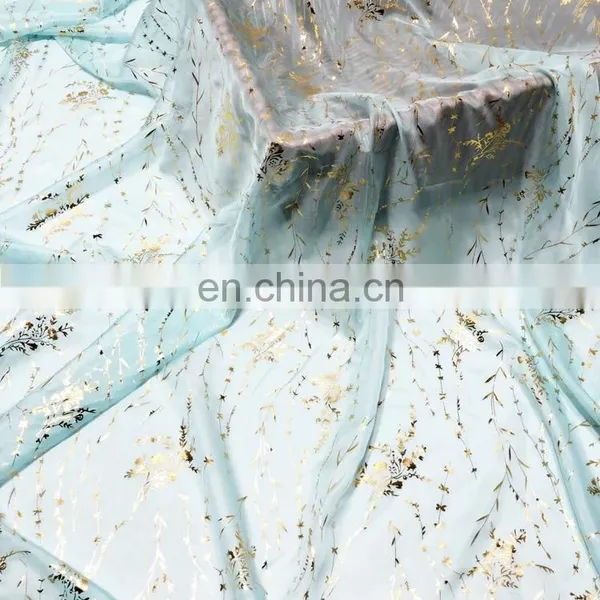 High Quality Fabric 30D 100% Polyester Bronzing Chiffon Fabric for Saree photo-3