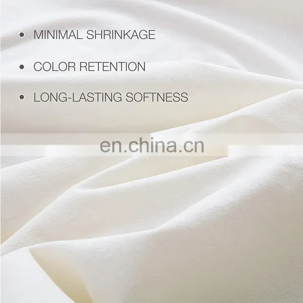 New Luxury Customized Super Soft Fluffy White 100% Microfiber Home Bed Sheet For Sale photo-4