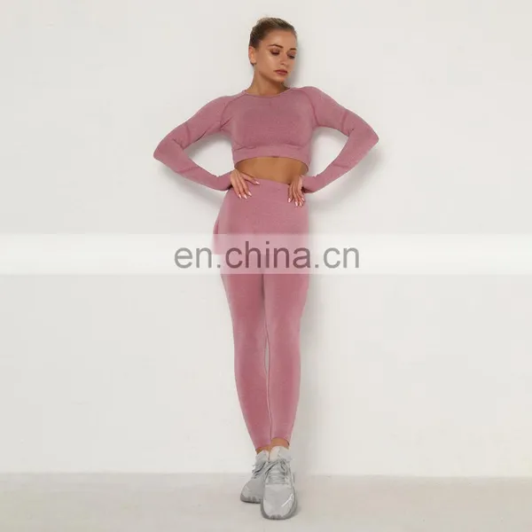 2020 High Quality Women Seamless Breathable Fitness Yoga Sets Ladies GYM Wear Yoga Set photo-5