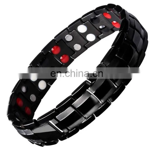 Healthcare Germanium Negative Stainless Bio Magnetic Bracelet Pain Relief Energy Bracelet photo-5