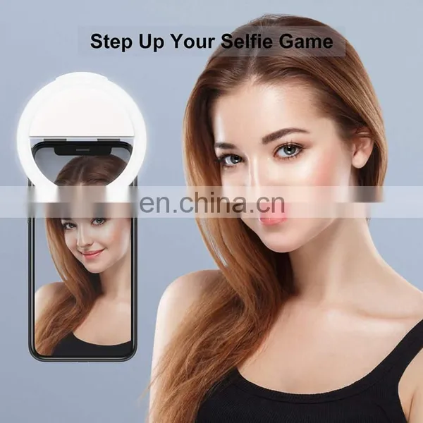 DSY Rechargeable USB Battery Four Colors Clip on Selfie Ring Fill Light With 36 LED for Smart Phone Camera Round Shape photo-6