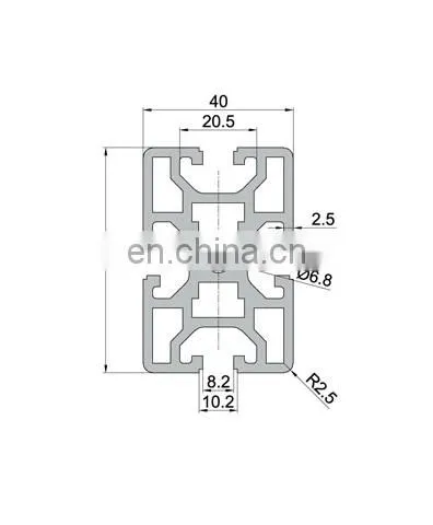 SHENGXIN 4060 Double T-Slot Aluminum Extrusion 40x60mm photo-2