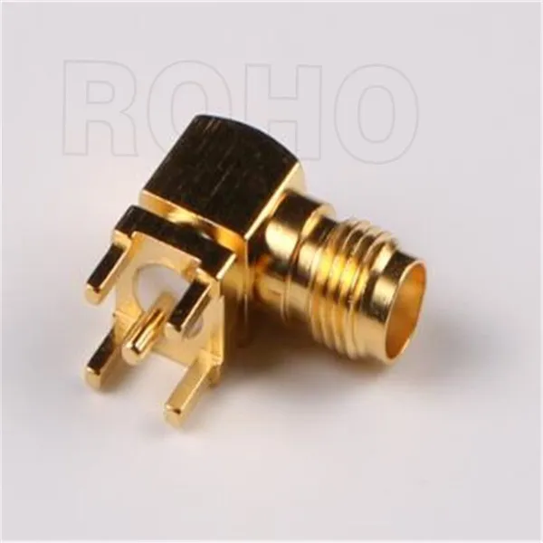 Right Angle RF Coaxial SMA Jack Female Connector for PCB Mount photo-2