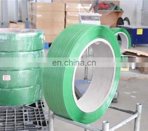 High Strength Green Color Embossed Plastic Polyester Strap Pet Strapping Belt for Goods Binding photo-2