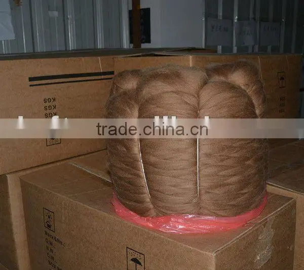 Worsted Dehaired Camel Hair Top