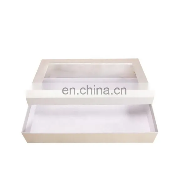 Wholesale Rectangle Debossed Coated Paper Matt White Gift Box With Lid Cardboard Packaging Box for Clothes