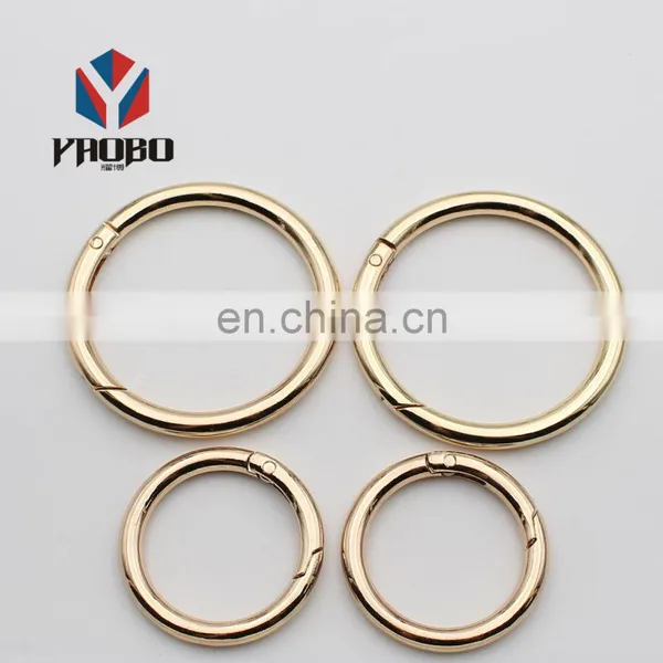 Circle Round Carabiner Spring Snap Clip Hook O Ring Spring Gate Clasp Buckle photo-2