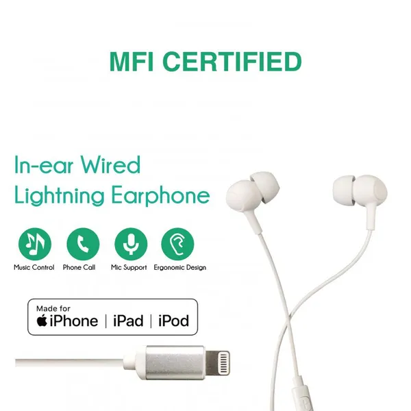 Factory Price MFi Licensed Earphones With Lightning Connector Stereo Headphone for IPhone 11/11pro photo-3