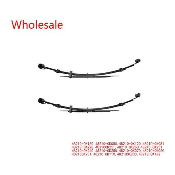 48210-0K130, 48210-0K080, 48210-0K120, 48210-0K081, 48210-0K220, 482100K251, 48210-0K250, 48210-0K251, 48210-0K240, 48210-0K280, 48210-0K070, 48210-0K060, 482100K231, 48210-0K110, 482100K230, 48210-0K122 Toyota Rear Leaf Spring Wholesale